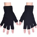 Atk Parmaksız Kesik Yarım Parmak Eldiven Bay Bayan (Unisex) Siyah - Standart