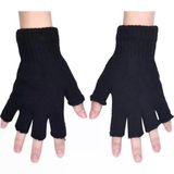 Atk Parmaksız Kesik Yarım Parmak Eldiven Bay Bayan (Unisex) Siyah