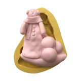Atkılı Kardanadam Şeklinde Silikon Pasta ve Seker Hamuru Kalibi 11x8x3 cm