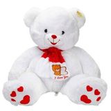 Atkılı Peluş Ayı 70 cm - Kırmızı Atkılı