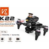Atl Atlantis K22 Shoot Frizbi Fırlatma Özellikli Fırçasız Motorlu Rc Drone Hava Fotoğrafçılık Dron Katlanabilir Akıllı Sensör Kumandalı Wifi Fpc Vanlı Görüntü Elektirikli Kamera - Açık Siyah