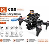Atl Atlantis K22 Shoot Frizbi Fırlatma Özellikli Fırçasız Motorlu Rc Drone Hava Fotoğrafçılık Dron Katlanabilir Akıllı Sensör Kumandalı Wifi Fpc Vanlı Görüntü Elektirikli Kamera - Ahşap - Siyah