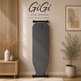 Atlanta Home Perilla Gigi Ütü Masası Katlanabilir Ayarlanabilir Yükseklik Perfore Tabla Dayanıklı Metal Gövde - Antrasit