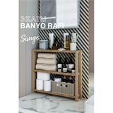 Atlantik Çam 3 Katlı Çok Amaçlı Banyo & Mutfak Rafı - Organizer Ünite