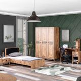 Atlantik Genç Odası - 3 Kapılı Dolap, Karyola, Komodin, Masa
