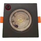 Atlantis 6 Watt 6W Cob LED Spot Siyah Kasa Kare Beyaz Işık Iç Çap:7cm Dışçap:9cm 480LM Yok Beyaz Işı