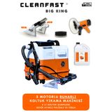 Atlantis Makine Kimya Temizlik 3 Motorlu Cleanfast Buharlı Halı ve Koltuk Yıkama Makinesi - Koltuk Fırçalama ve Kimyasal Seti