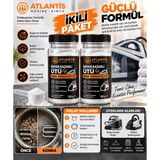 Atlantis Makine Kimya Temizlik Kazanlı Ütü ve Buhar Makinesi Kireç Temizleyici | Çözücü Toz - 2x150 gr - 300 gr