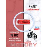 Atlas 18 İnc Beyaz İnce Model Lastik Yanağı Takımı 2 Lastik İçin