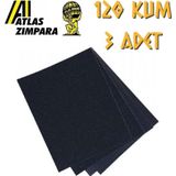 Atlas 188 Su Zımparası 120 Kum - 3 Adet