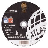 Atlas 230 mm Metal Kesici Taş Metal Demir Kesme Taşı 2 Adet - 230MM - Siyah - Gümüş
