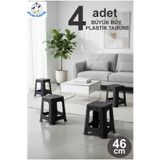Atlas 4 ADET PLASTİK TABURE BÜYÜK BOY 46 CM
