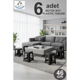 Atlas 6 ADET PLASTİK TABURE BÜYÜK BOY 46 CM