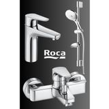 ATLAS BANYO BATARYASI, LAVABO BATARYASI VE AUREA SÜRGÜLÜ DUŞ TAKIMLI 3LÜ BANYO SETİ, KROM, A5DA590C0K