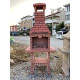 Atlas Hafif Beton Barbekü - Ateş Kırmızısı