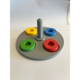 Atlas Lab Montessori Renk Eşleştirme Oyuncağı – Halkalı Bul-Tak – Motor Beceriler ve Zeka Geliştirici - 3D - Çok Renkli