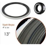 Atlas Lyon Lastik Yanağı Beyaz - Siyah Yanak 13jant