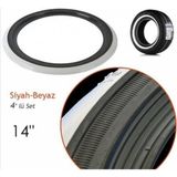 Atlas Lyon Lastik Yanağı Beyaz - Siyah Yanak 14jant