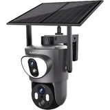 Atlas Mpia SD210 Çift Kamera 3+3mp Ip Kamera 4g Sim Kartlı Güneş Panelli Wifi Full Hd Suya Dayanıklı Ledli Gece Görüşlü 2 Antenli Hareketli Kamera - Gri