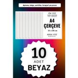 Atlas Sanat Galerisi 10 Adet A4 Çerçeve Diploma Belge Sertifika Fotoğraf Resim Çerçevesi Pvc 10Lu Beyaz