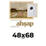 Atlas Sanat Galerisi 48X68 Ahşap Çerçeve 2Cm En, 2,5Cm Derinlik Puzzle Fotoğraf Poster Resim Çerçevesi Naturel Çam