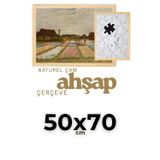 Atlas Sanat Galerisi 50X70 Cm Ahşap Çerçeve 2Cm En, 2,5Cm Derinlik Puzzle Fotoğraf Poster Resim Çerçevesi Naturel Çam