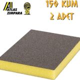 Atlas Sünger Zımpara - İnce 2 taraflı - 150 Kum - 2 Adet