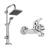 Atlas Teknik Set Mix Banyo Bataryası Robot Yağmurlama Tepe Duş Seti 2'li