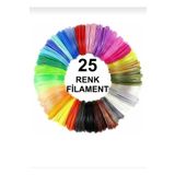 atlas3boyut 3d Kalem Yazıcı Için 25 Renk 25 Metre (25 X 1 Metre) Pla Filament