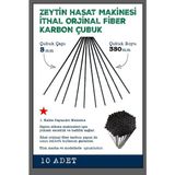 AtlasH ZEYTİN HASAT / SİLKME MAKİNASI KARBON FİBER ÇUBUK 5 MM 10 Adet