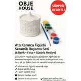 Atlı Karınca Alçı Boyama Seti (1 Figür + 6 Renk + Fırça + Hediye)