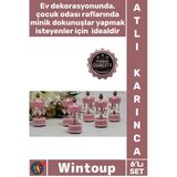 #Atlıkarınca Hediyelik Dekoratif Bebek Şekeri Mevlüt Obje Şık 6'Lı Açık Pembe Ufak Atlı Karınca