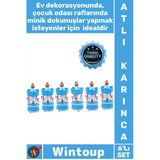 #Atlıkarınca Hediyelik Dekoratif Süsleme Bebek Şekeri Mevlüt Obje Şık 6'Lı Mavi Ufak Atlı Karınca