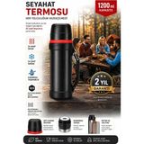 Atlt Atlantis 1.200ML Seyahat Termosu 304 Paslanmaz Çelik 24 Saat Sıcak Soğuk Koruma 18/8 Bpa Içermez 3 Katmanlı Vakum Izalasyon Çift Duvar Bakır Kaplama 2 Yıl Garantili-Kamp-Ofis-Okul-Seyahat-Yolculuk-Için Ideal - 1,20 lt