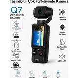 Atlt Atlantis 66MP Ccd Dijital Taşınabilir Çok Fonksiyonlu Kamera 4K 180 Derece Dönebilen Başlık Ses Kaydı 2.5k Video Çekimi Fotoğraf 16XZOOM Webcam Özellikli - Siyah