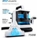 Atlt Atlantis 750W Halı Koltuk Yıkama Makinesi Sulu Yıkama Portatif Araç Yıkama Temizleyici 2 Hazneli Temiz Kirli Su Ayrı 15 Kpa 2 Başlıklı Elektirkli - Beyaz