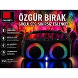 Atlt Atlantis CAHARGE7S Taşınabilir Hoparlör Ses Bombası Ses Sistemiz Taşıma Saplı Fm Radyo Mikrofon Girişi USB Aux Girişi Tf Kart Okuyucu Su Geçirmez 4.000MAH Batarya 10 Metreye Kadar Kesintisiz Bağlantı LED Işık - Çok Renkli