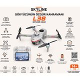 Atlt Atlantis L38 Skylıne Drone Uçak Dron 2.4ghz 3 Lens 360 Dere Engel Algılama Tek Tuş Iniş Kalkış 50X Zoom Optik Akış Konum Hover Elektrikli Kamera Beni Takip Et Modu Wıfı Fpv Canlı Yayın Fırçasız Motor - Beyaz - Single