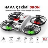 Atlt Atlantis M2 Dron Hava Aerial Drone 1080P Full Hd Yükseklik Koruma 360° Derece Dönüş Başsız Mod 6 Ekseni Jiroskop LED Işıklar Yörünge Uçuşu Fotoğraf Video Çekimi Hobi Oyuncak Dron - Açık Gri