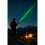 ATLT ATLANTİS PROFESYONEL YEŞİL LAZER POINTER 2 BAŞLIKLI ŞAJLI PİLLİ ANAHTARLI WS-503 PASLANMAZ ÇELİK