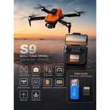 Atlt Atlantis S9 Aerıal Drone Ekranlı Kumanda Fırçasız Motor 2.4g Rc Quadcopter Wi-Fi Cam Fpv Canlı Yayın Engel Algılama Sabit Durma Katlanabilir Tek Tuşla Dönüş Çift Lens 50X Zoom Optik Akış Koruma - Turuncu