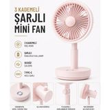 Atlt Atlantis Taşınabilir Mini Fan 3 Kademeli Döner Başlıklı Aşağı Yukarı 15 Kademeli Ayarlanabilir Yükseklik Açı Ayar Düğmeli Mini Fan El Fanı Masaüstü Fan Ev Ofis Vantilatör Pervane - Çok Renkli