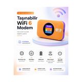 ATLT ATLANTİS TAŞINABİLİR MODEM MOBİL WİFİ-5G LTE 3.000MAH BATARYA 300Mbps TAŞINABİLİR ROUTER WİFİ 6 DESTEKLİ SIM KARTLI HOTSPOTÇOKLU KULLANICI DESTEĞİ