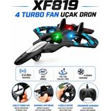 Atlt Atlantis XF819 Turbo Fan Uçak Dron 2.4 Ghz Kontrol 360 Derece Dönüş Tek Tuş Iniş Kalkış Dayanıklı Epp Gövde Ful Köpük Gövde Olup Darbelere Karşı Korumalıdır Uzaktan Kumandalı Şarjlı - Siyah