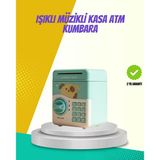 Atm Görünümlü Su Yeşili Otomatik Çeken Şifreli Kumbara