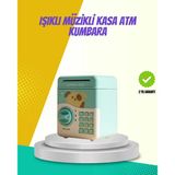 ATM Görünümlü Su Yeşili Otomatik Para Çeken Şifreli Kumbara