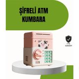 Atm Tasarımlı Pembe Işıklı Sesli Çocuk Kumbarası - Lisinya