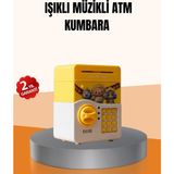 Atm Tasarımlı Sarı Işıklı Sesli Elektronik Kumbara - Lisinya