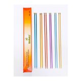ATMACA TUHAFİYE Yabalı Renkli Örgü Şiş Seti Metal 35 Cm Şiş Seti (2,5-3-3,5-4-4,5-5No) 6 Adet Örgü Şişi