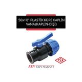 ATN 50x1½" Plastik Küresel Kaplin Vana (Kaplin Dişi) – Plastik Rekorlu Su Borusu Bağlantı (TSE Belgeli)